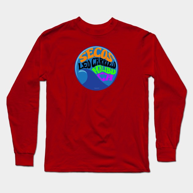 Secos Leo Carrillo: California Surf Breaks Long Sleeve T-Shirt by Kytchensync